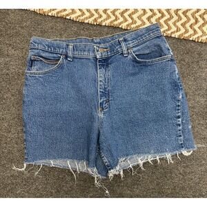 Vintage 80s Chic High Rise Size 12 Cut Off Denim Blue Jeans Shorts Dirty Dancing